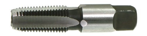 Drillco 2700E Series Carbon Steel Tap, Uncoated (Bright) Finish, Round Shank with Square End, Pipe Chamfer, 1/2" - 14 Size - Weldingaids Atlantic