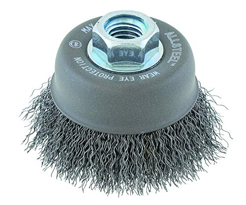 Walter - All Steel, 3" 5/8 - 11 Crimped Cup Brush 13W301 - Weldingaids Atlantic
