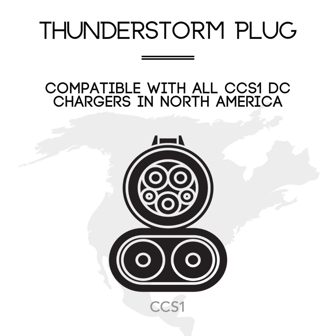 CCS1 Charger To NACS Vehicle | DC | Compatible with Tesla Vehicles & NACS vehicles | UL2252/CSA-C22.2 Certified | The Thunderstorm Plug
