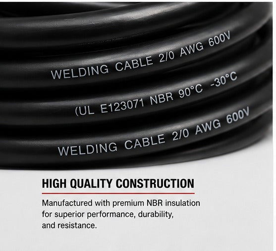 AWG 2/0 Welding Cable by Length - Double Insulated 600V – Canada wide Shipping