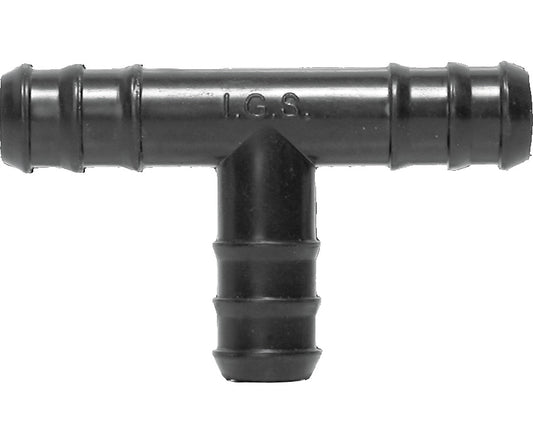 Barbed T-Connector, 1/2", Black (Sold in packs of 5)