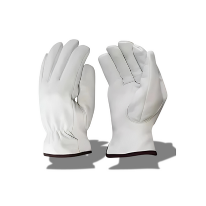White Drivers Winter Lined Gloves