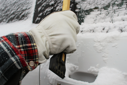 White Drivers Winter Lined Gloves