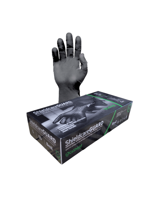 Black 8mil Extended Cuff Nitrile Gloves - Weldingaids Atlantic