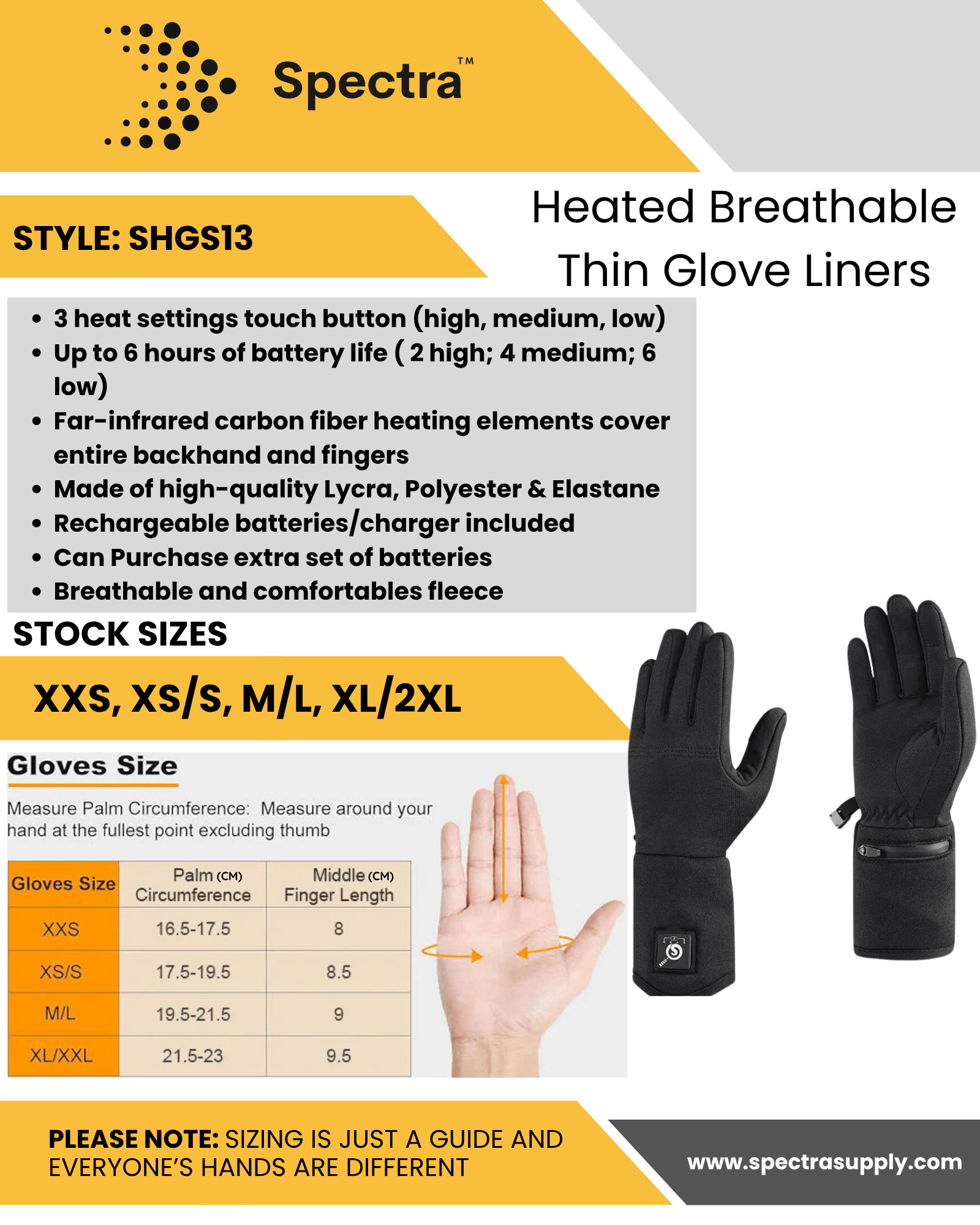 Heated Breathable Thin Glove Liners - Weldingaids Atlantic