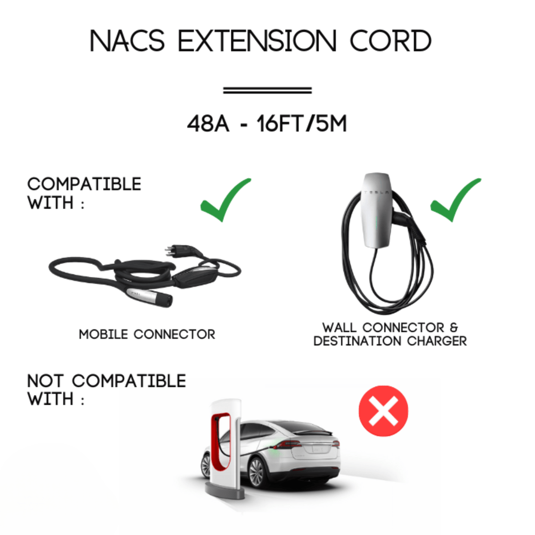 NACS to NACS Extension Cord | AC - Weldingaids Atlantic