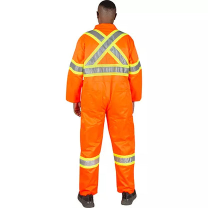 High Visibility, Orange Unlined Safety Coveralls