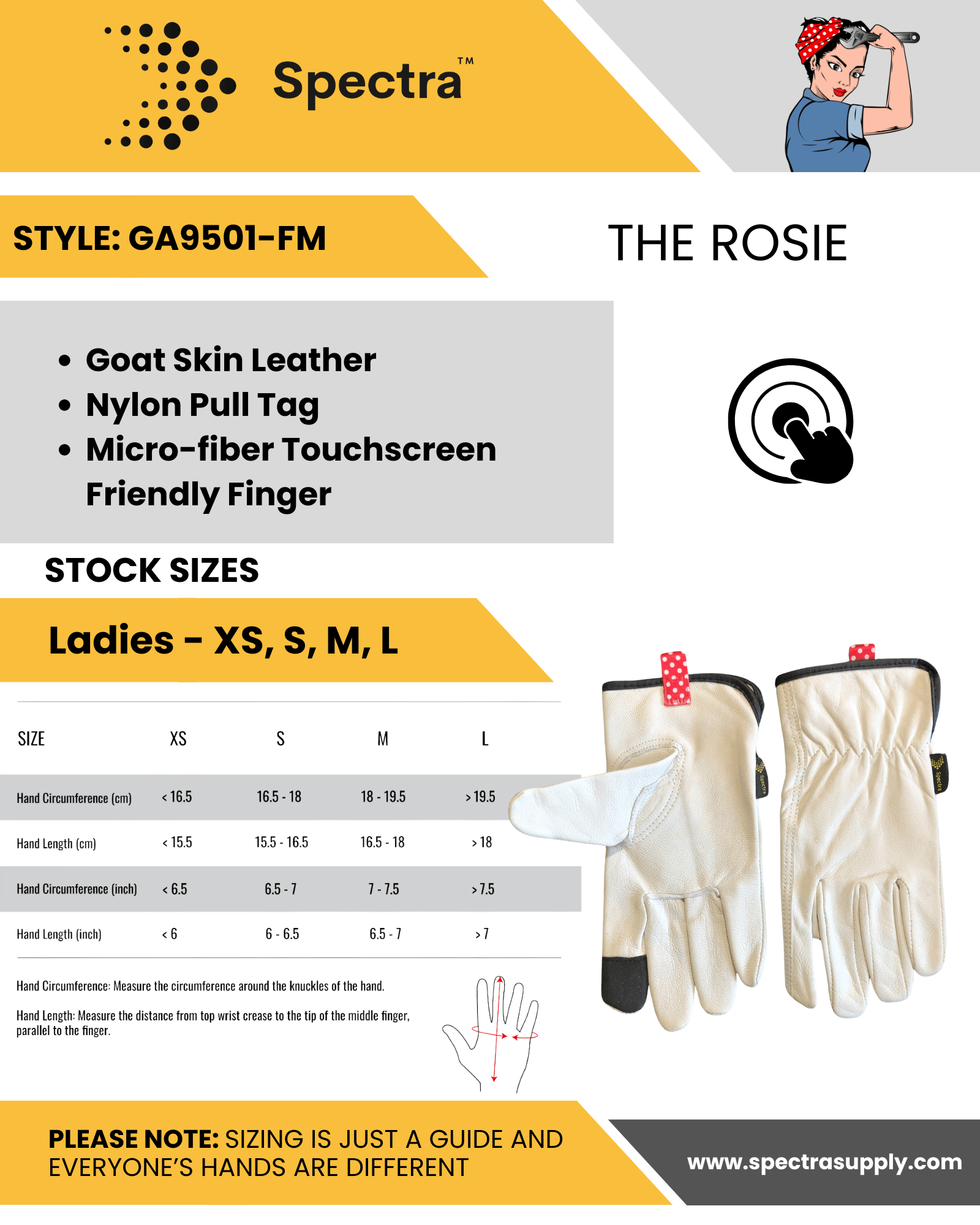 The Women's Rosie Gloves - Weldingaids Atlantic