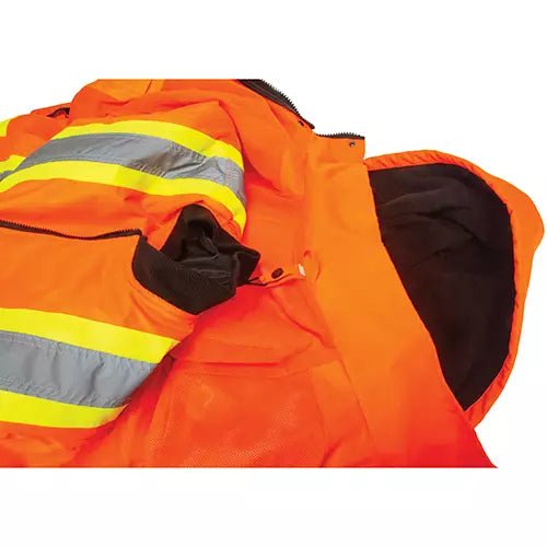 Waterproof 7 - in - 1 Winter Parka, High Visibility, Orange - Weldingaids Atlantic