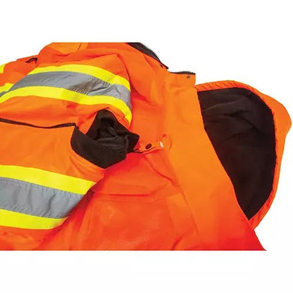 Waterproof 7 - in - 1 Winter Parka, High Visibility, Orange - Weldingaids Atlantic