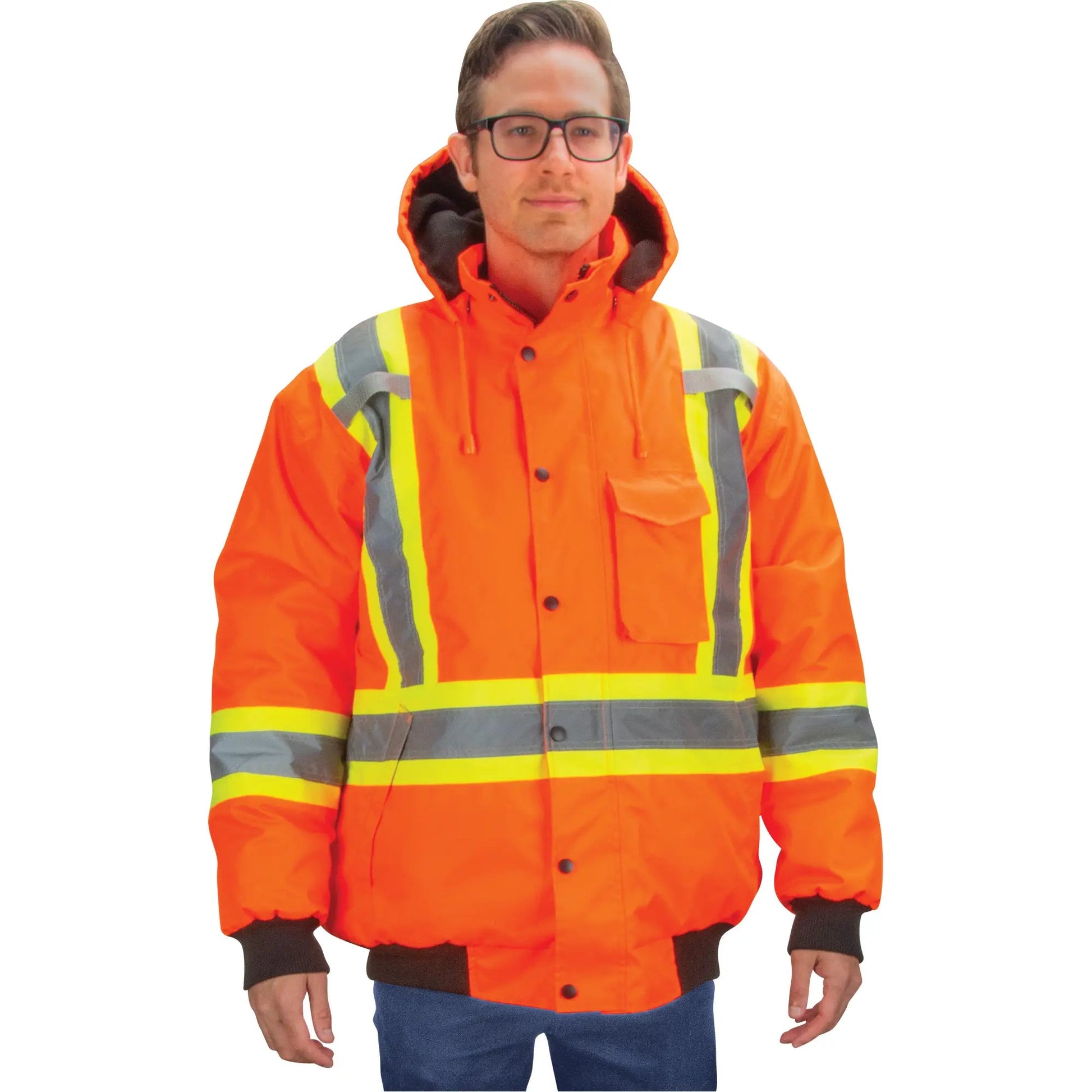 Waterproof 7 - in - 1 Winter Parka, High Visibility, Orange - Weldingaids Atlantic