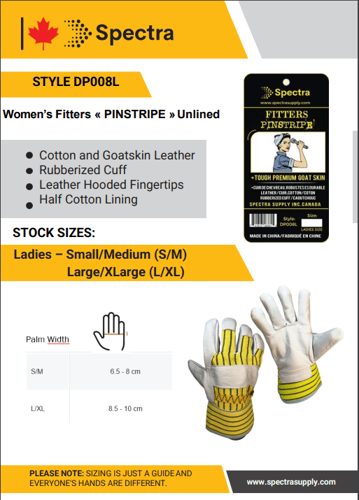 Women's Fitters Unlined Gloves - Weldingaids Atlantic