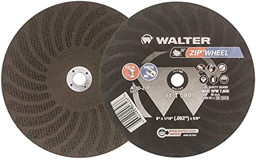Walter ZIP Wheel Type 1 A60ZIP [Pack of 25] - Aluminum Oxide Grit Cutting Wheel - Weldingaids Atlantic